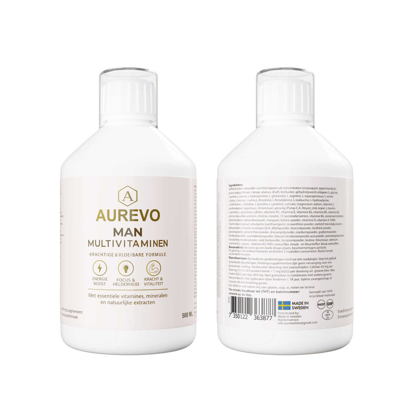 Aurevo Man Multivitaminen Sinaasappelsmaak